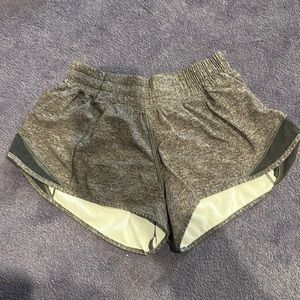 Lululemon gray hotty hot shorts , like new